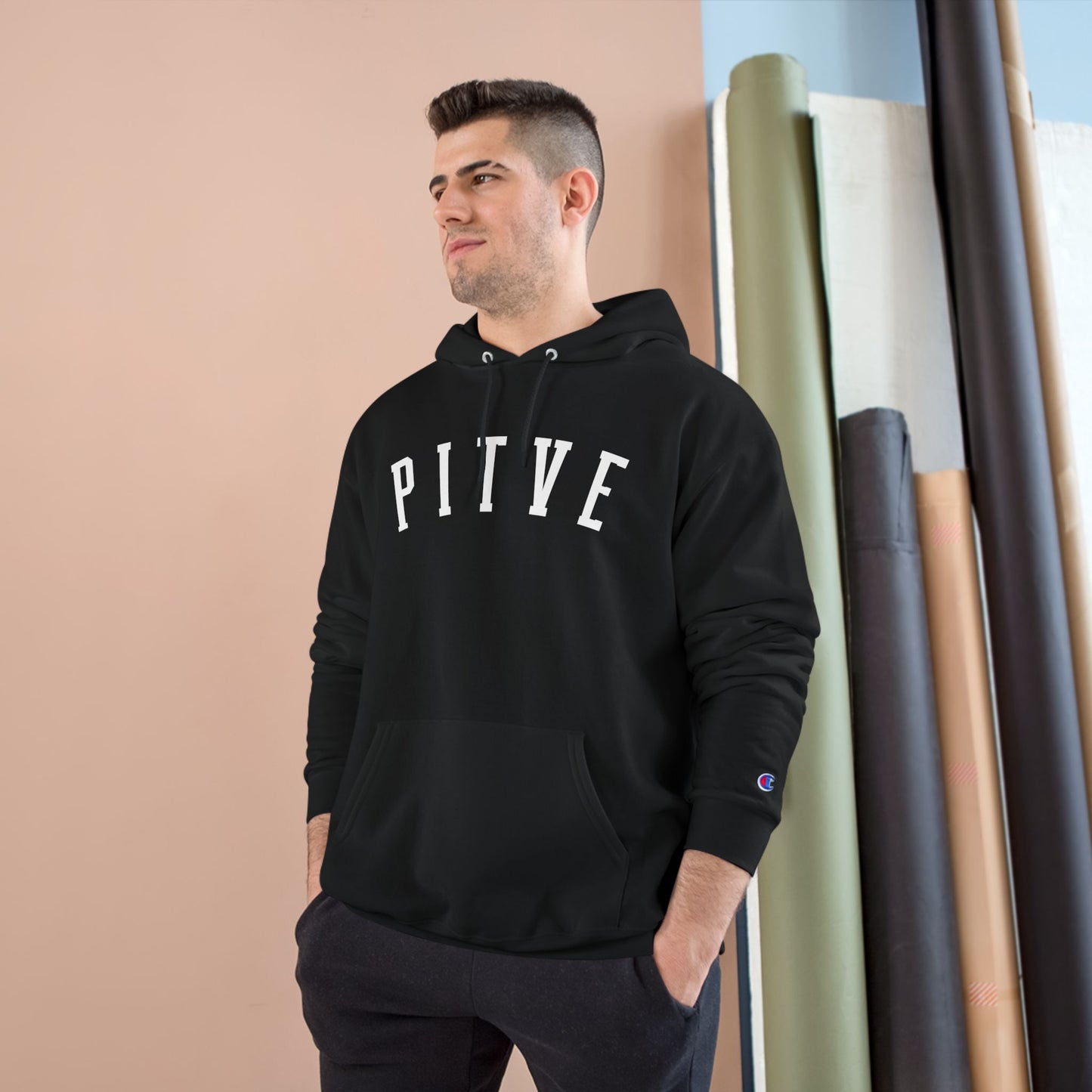 Cozy Champion Hoodie with 'PITVE' Design - Perfect for Casual Style, Gifts, Fitness, Holidays, and Everyday Wear