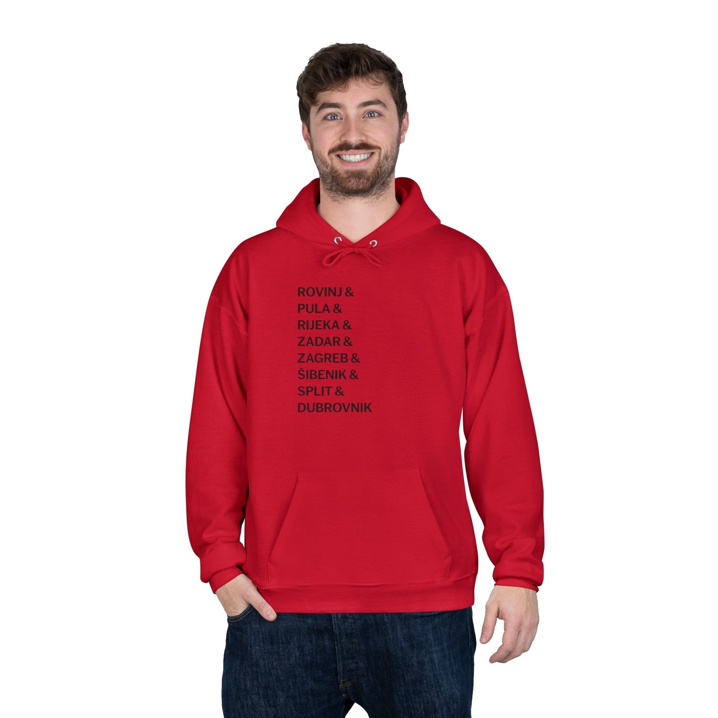 Wanderlust Croatia: From Ancient Walls to Modern Malls - Unisex EcoSmart® Pullover Hoodie Sweatshirt