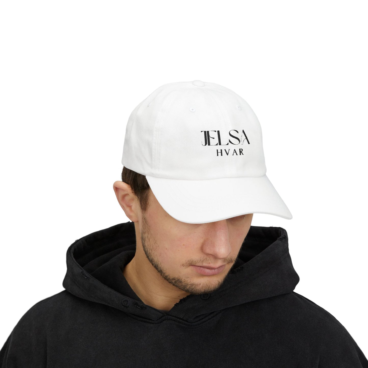 Jelsa, Hvar, Croatia - Embroidered Classic Dad Cap: Casual Style for Everyday Wear, Gift for Dads, Summer Accessory, Trendy Baseball Hat