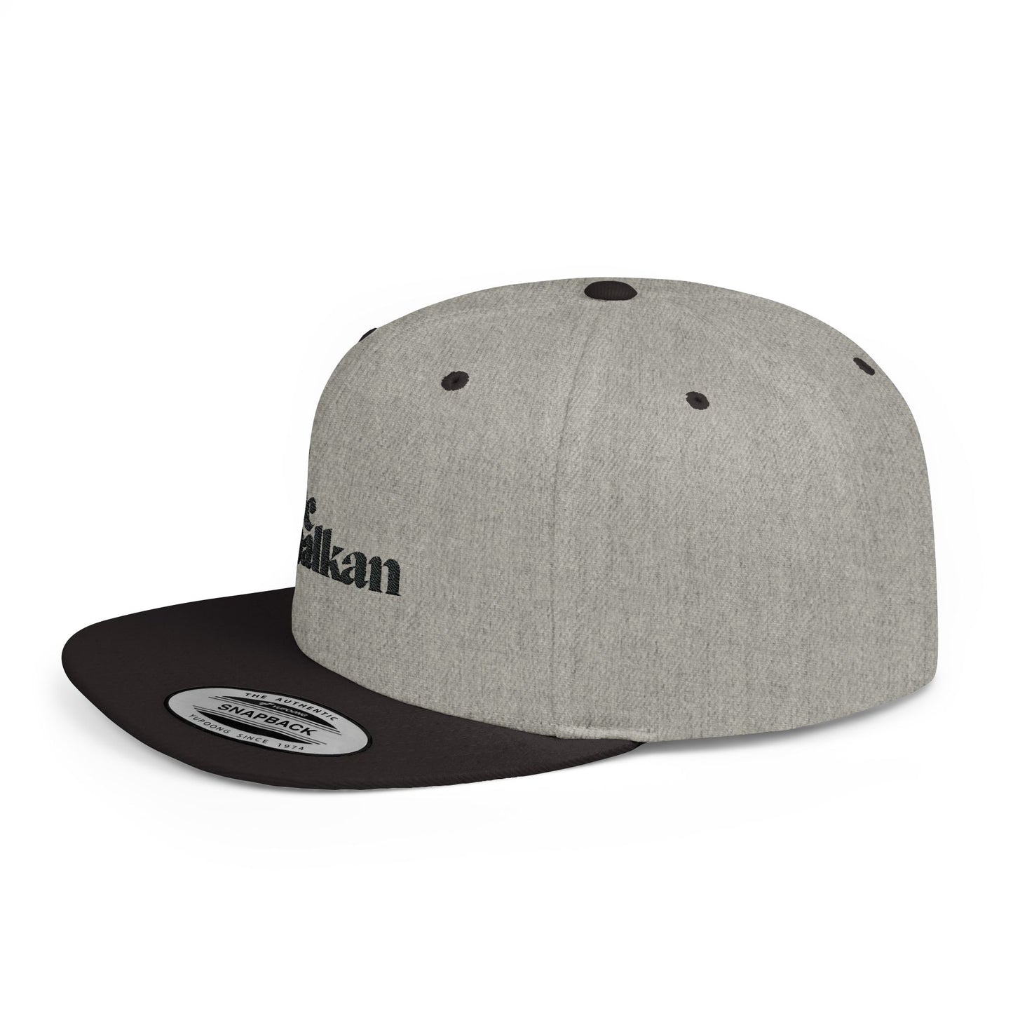 Be Balkan - Embroidered Flat Bill Snapback (White, Heather Grey/Black, & Heather Grey)