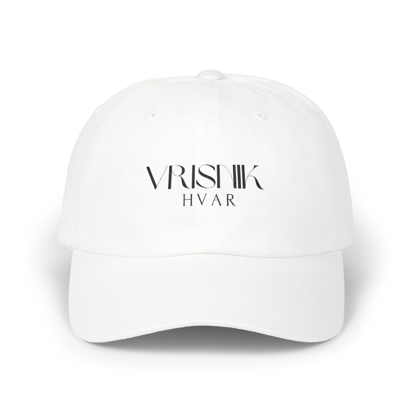 Vrisnik Hvar Hat | Classic Dad Cap | Croatian Village Hat | Embroidered Croatia Cap | Hvar Island Gift | Croatian Corner Apparel