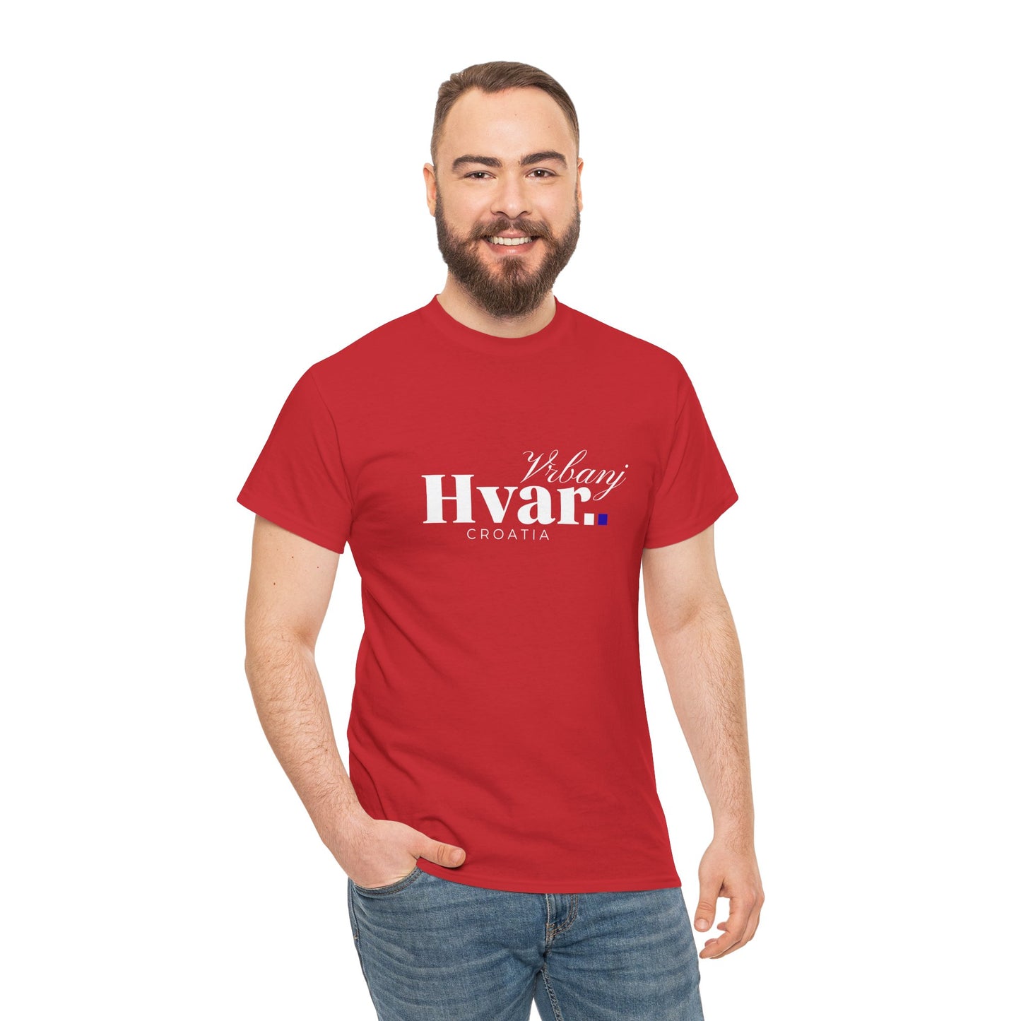Vrbanj, HVAR, Croatia - Unisex Tee - (Red or Dark Heather)