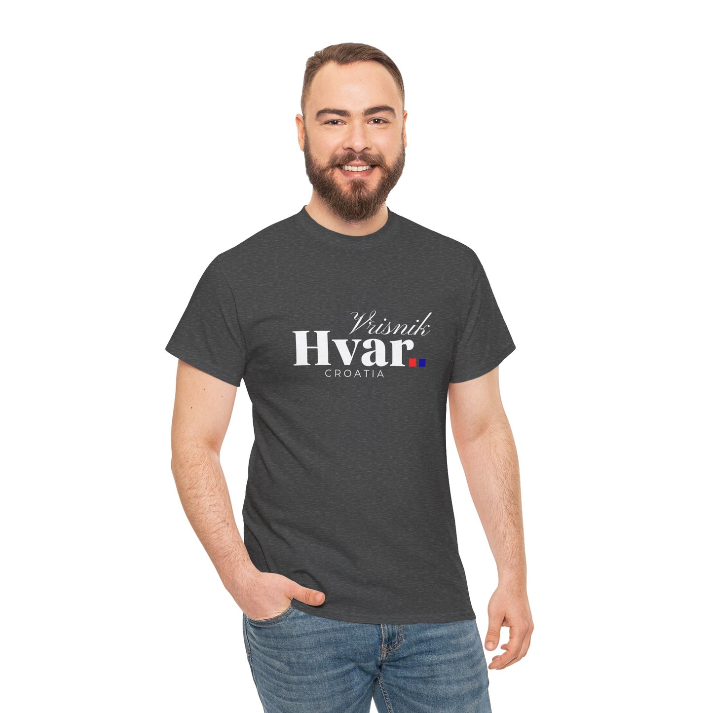 Vrisnik, HVAR, Croatia - Unisex Tee - (Red or Dark Heather)