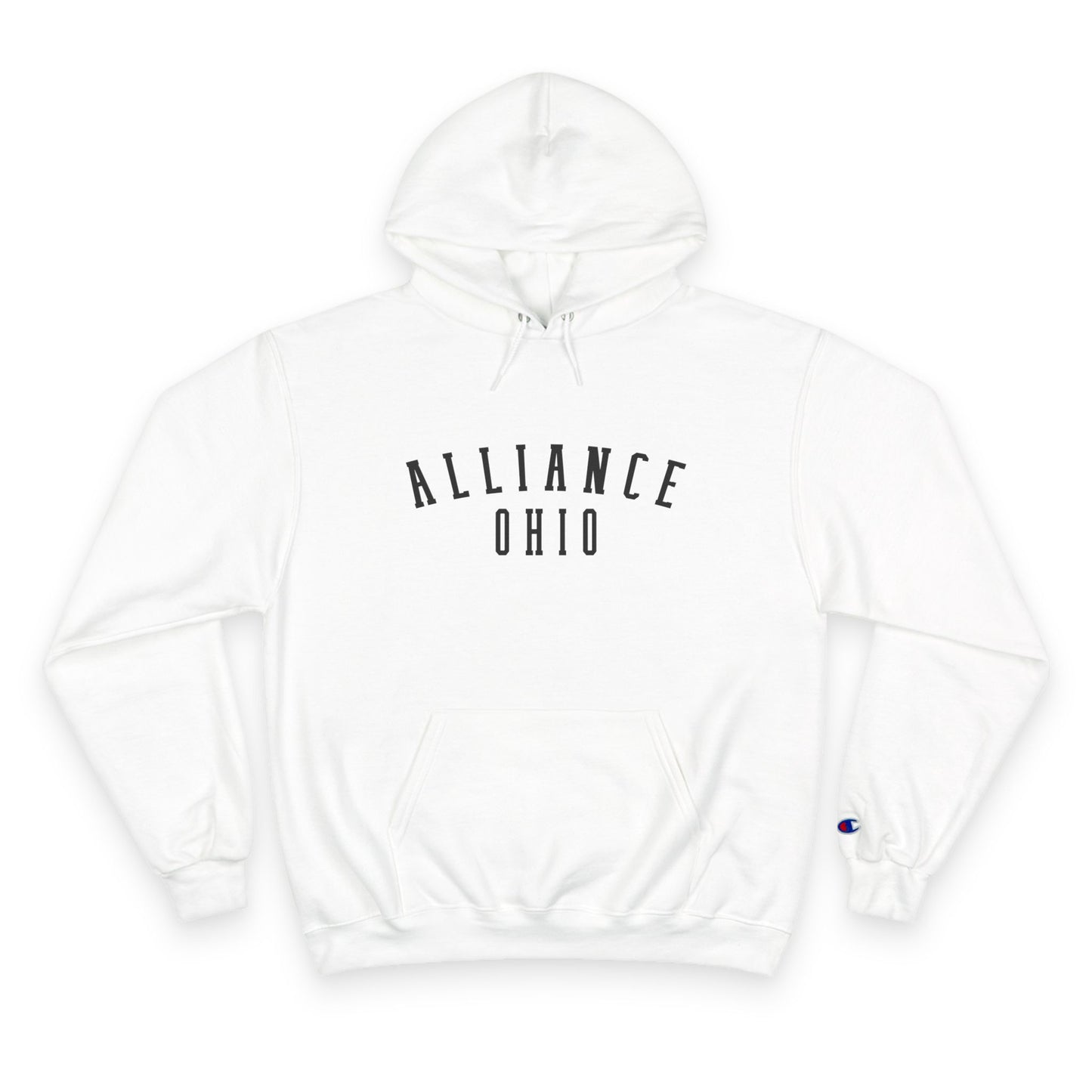 Cozy Champion Hoodie with 'ALLIANCE, OHIO' Design - Perfect for Casual Style, Gifts, Fitness, Holidays, and Everyday Wear