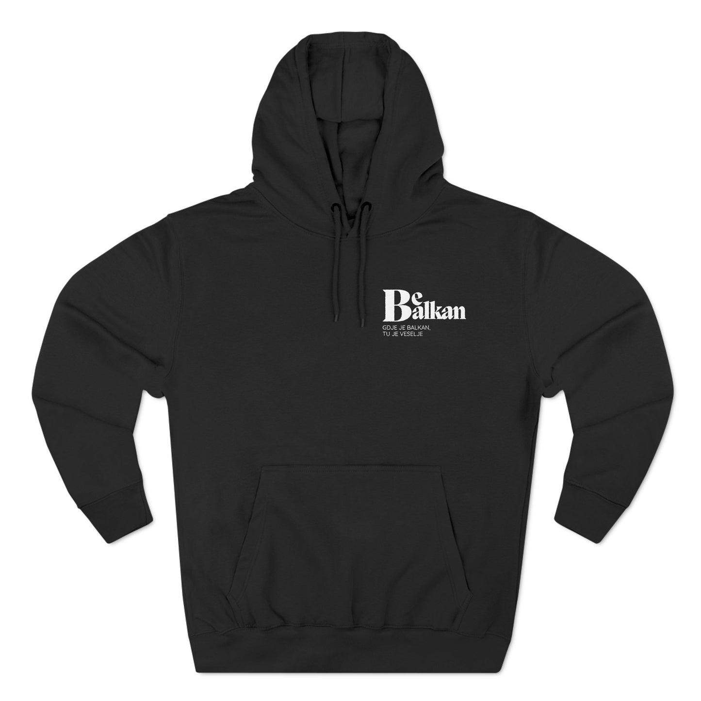 Be Balkan - Three-Panel Fleece Hoodie (Black, Navy, Charcoal Heather)