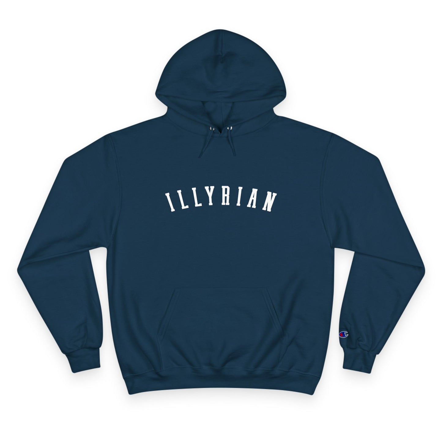 Cozy Champion Hoodie with 'ILLYRIAN' Design - Perfect for Casual Style, Gifts, Fitness, Holidays, and Everyday Wear