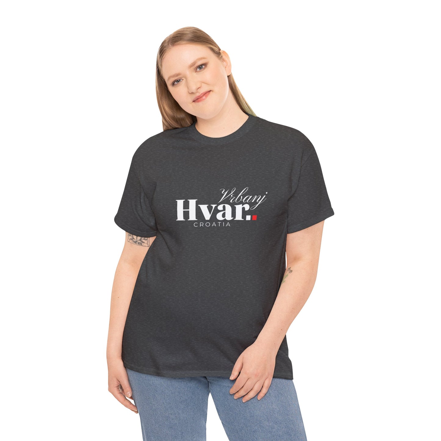 Vrbanj, HVAR, Croatia - Unisex Tee - (Red or Dark Heather)