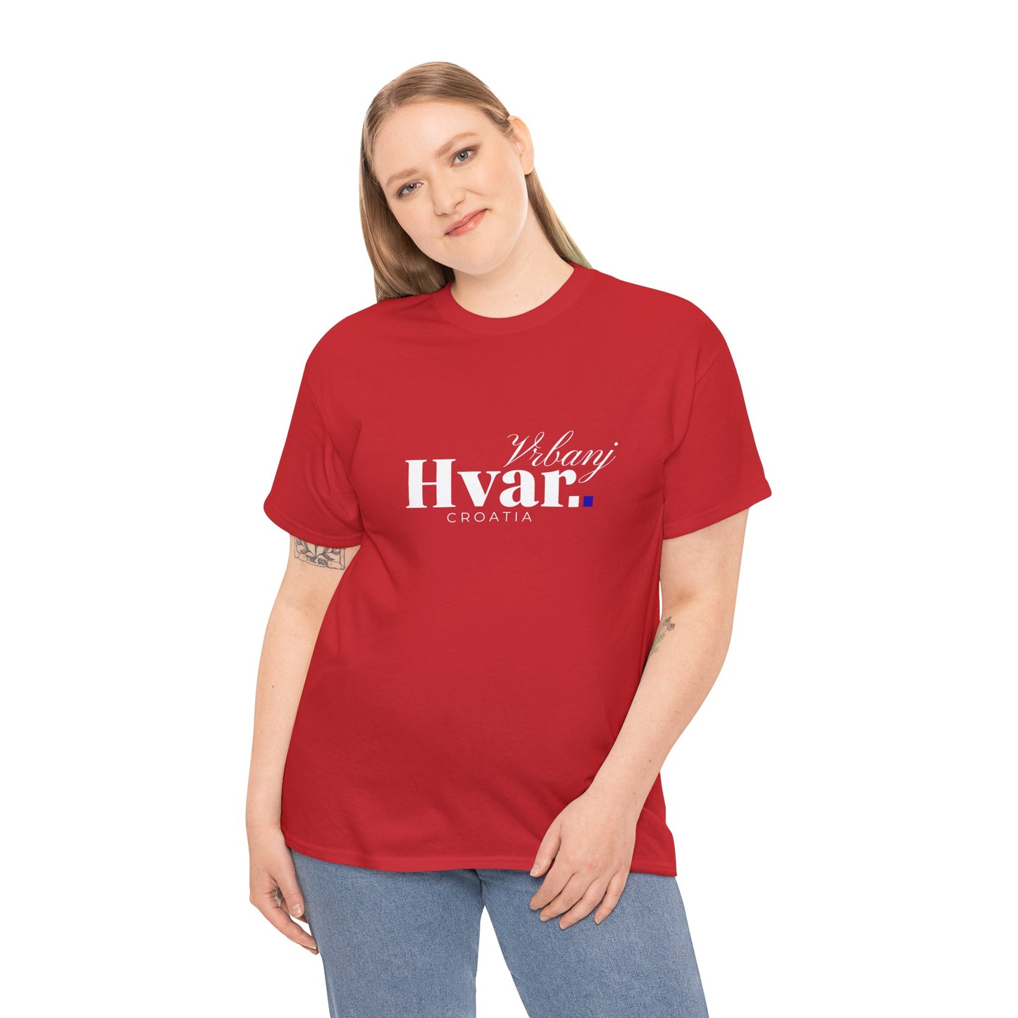 Vrbanj, HVAR, Croatia - Unisex Tee - (Red or Dark Heather)