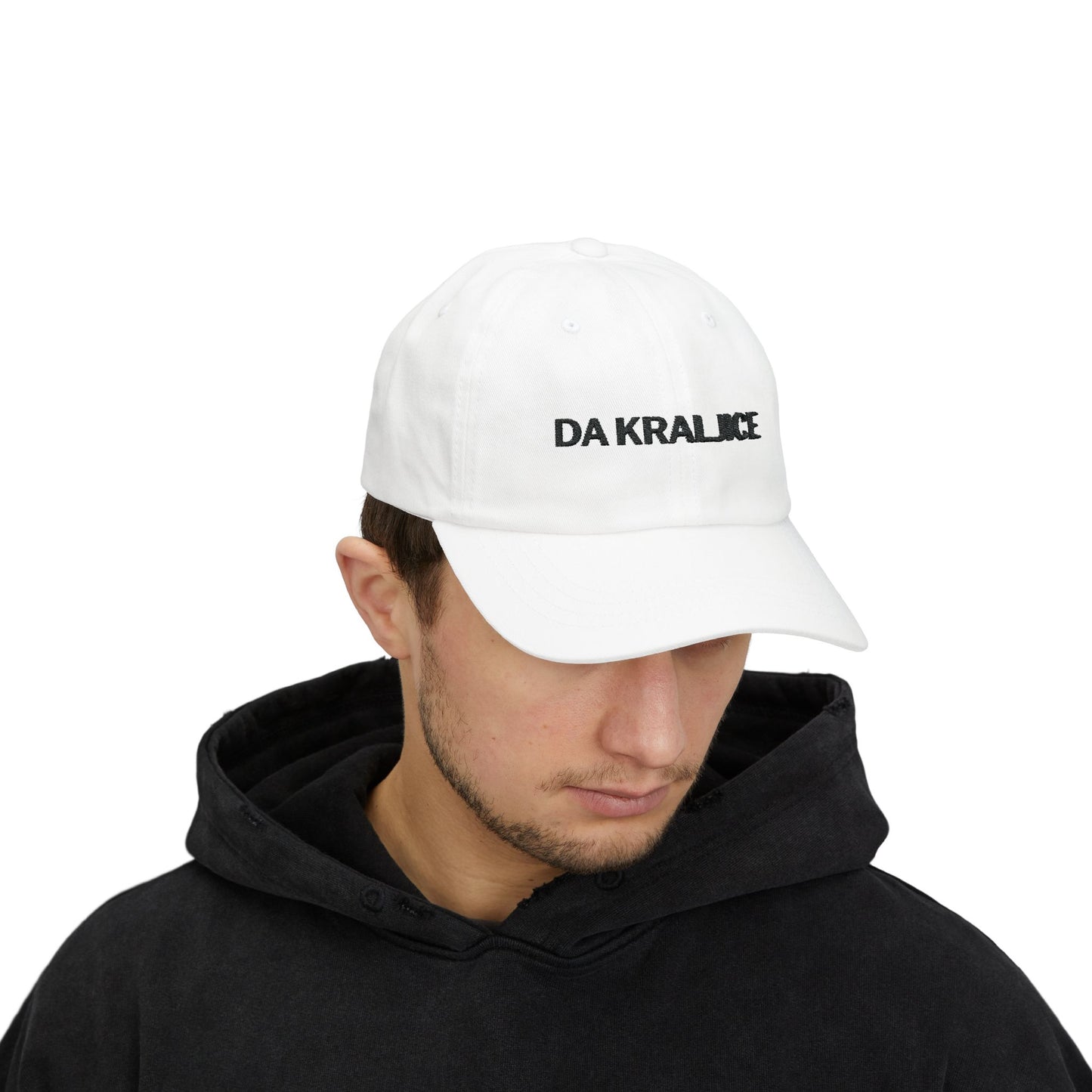 Da Kraljice "Yes Queen" - Classic Dad Cap (White, Stone & Pink)