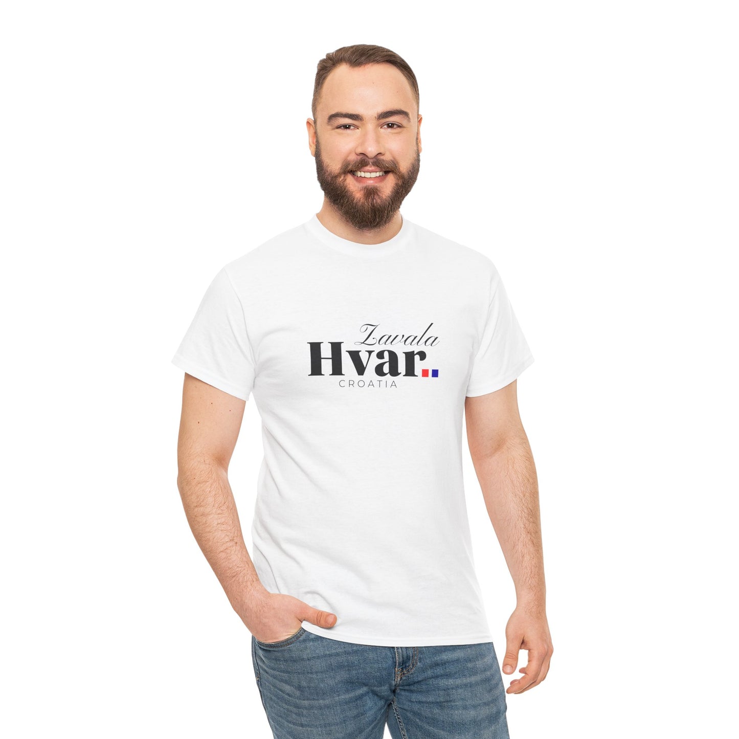 Zavala, HVAR, Croatia - Unisex Tee - (White or Ash)
