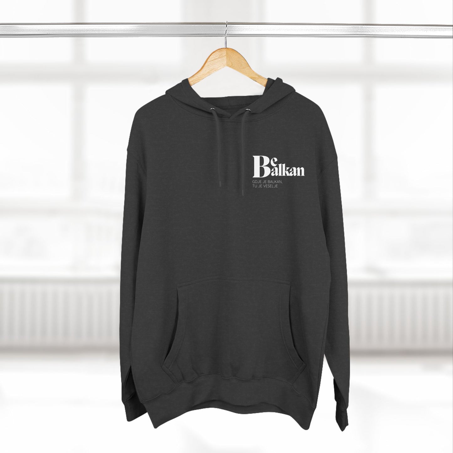 Be Balkan - Three-Panel Fleece Hoodie (Black, Navy, Charcoal Heather)