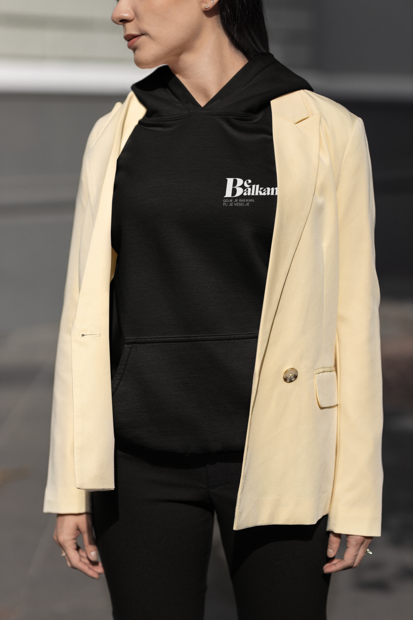 Be Balkan - Three-Panel Fleece Hoodie (Black, Navy, Charcoal Heather)