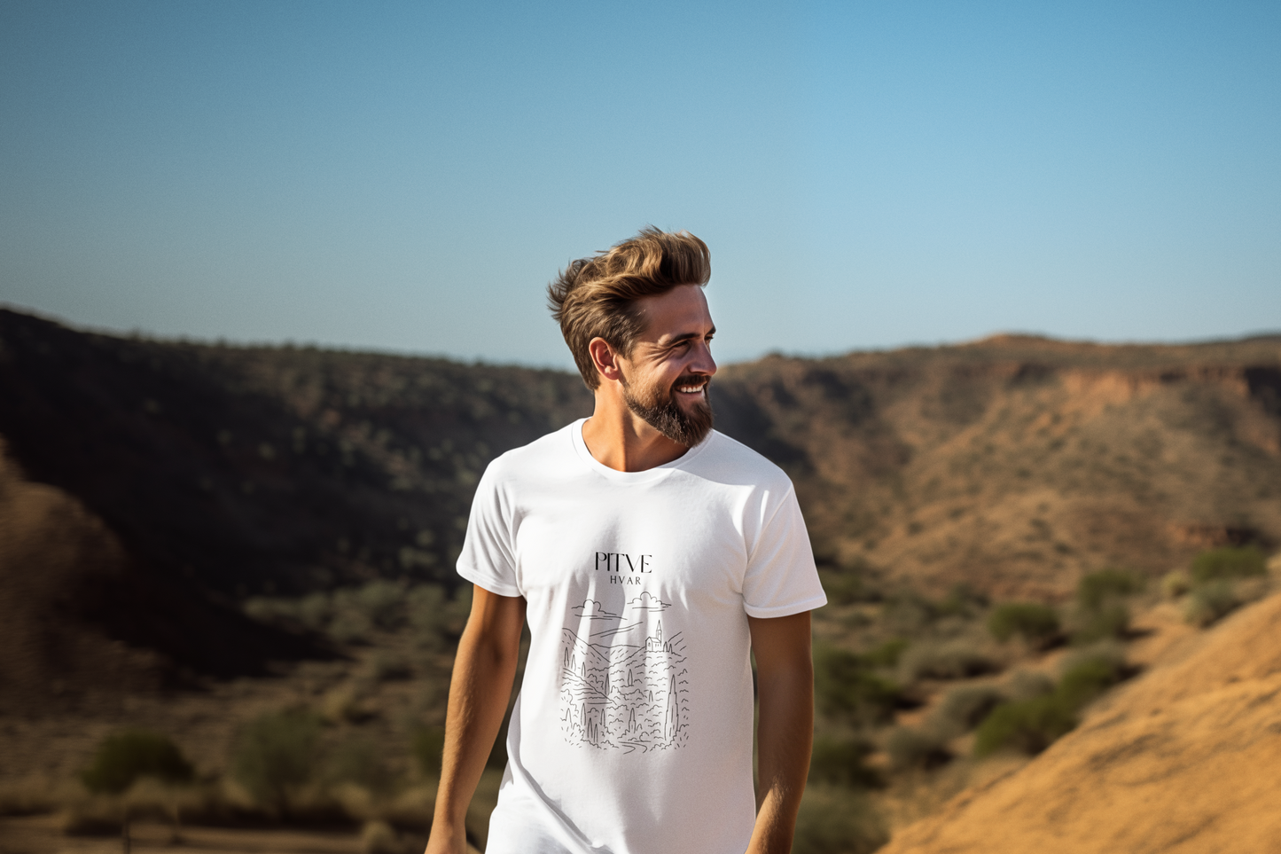 Pitve, Croatia Sketch Tee | Unisex Garment-Dyed T-Shirt
