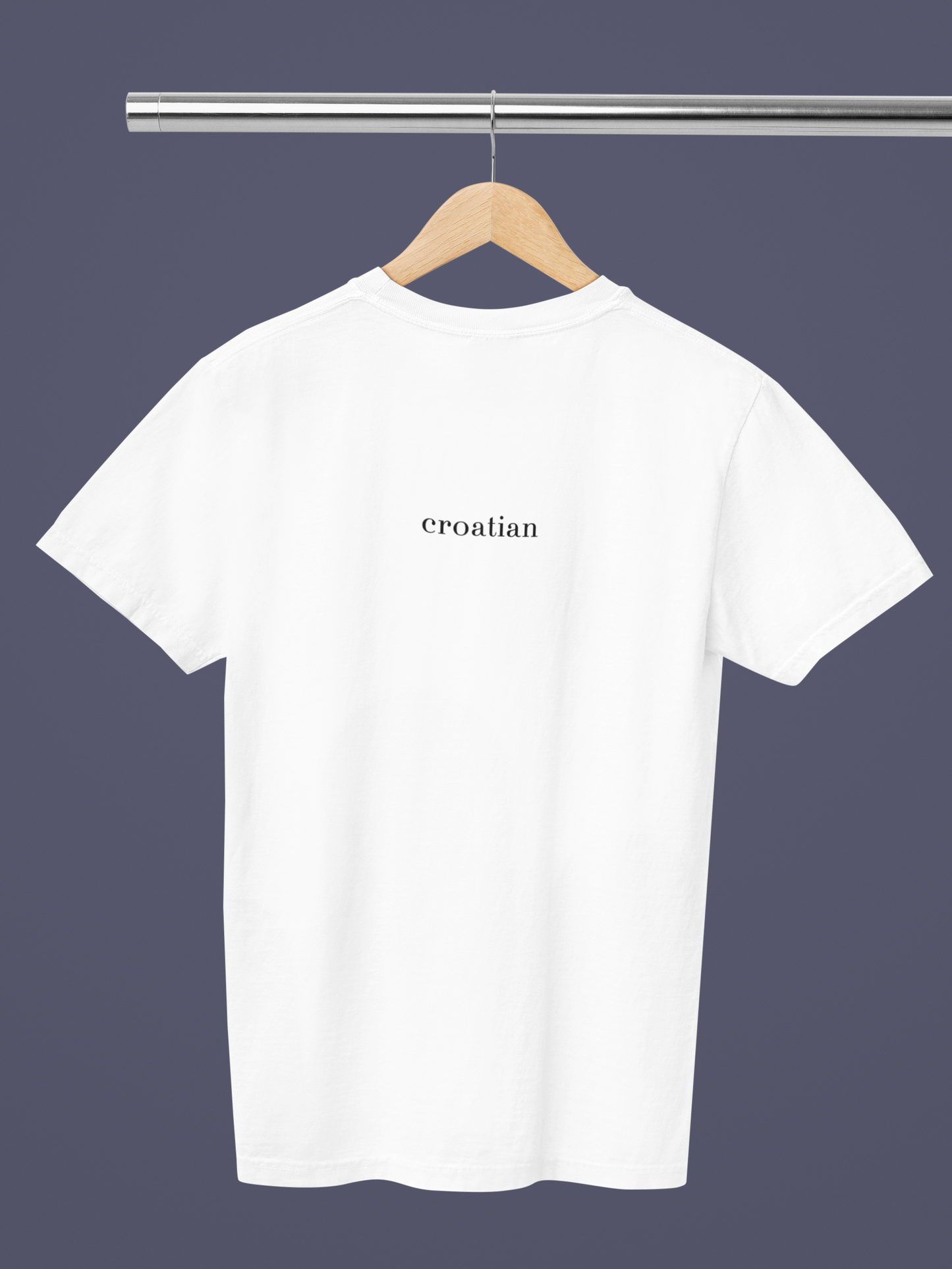 croatian. Embroidered Comfort Colors® T-Shirt | Minimalist Heritage Tee | Croatia Pride Gift | Unisex Garment Dyed Shirt