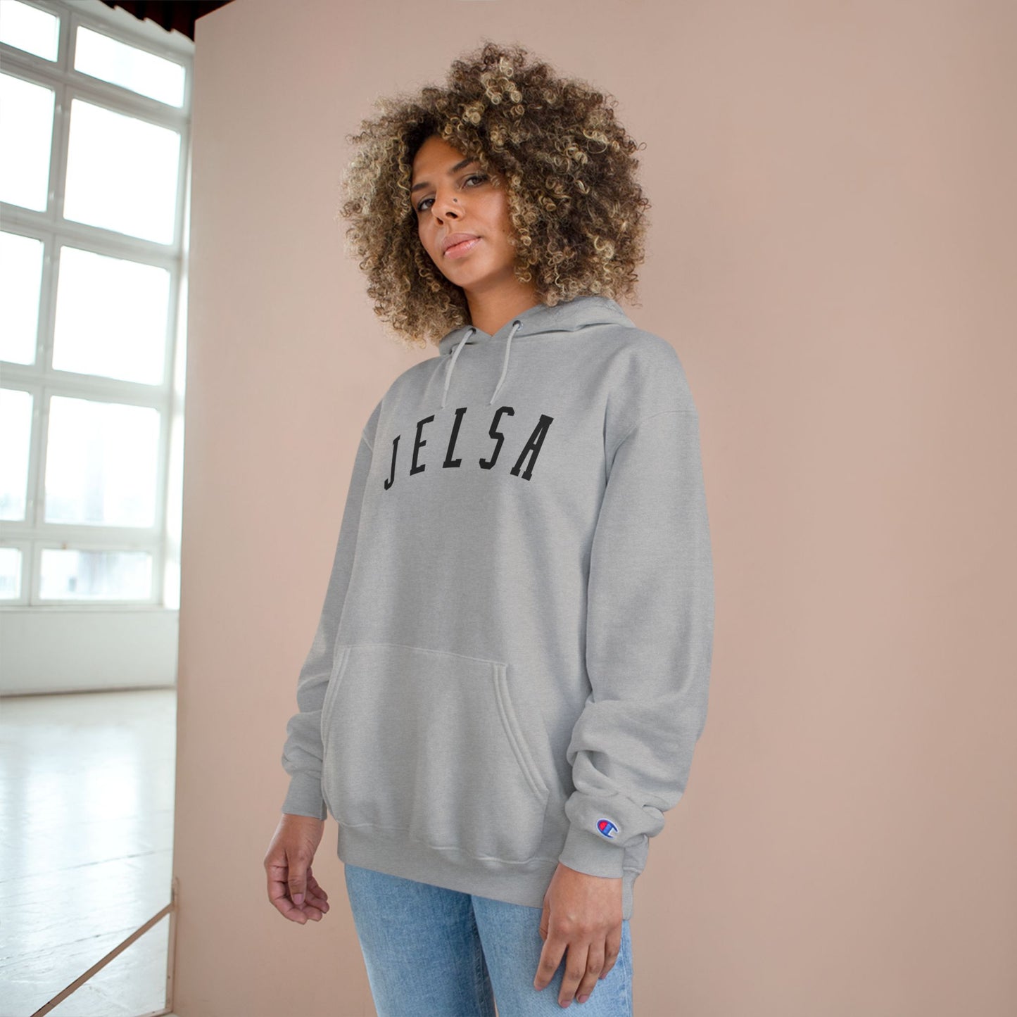 Cozy Champion Hoodie with 'JELSA' Design - Perfect for Casual Style, Gifts, Fitness, Holidays, and Everyday Wear