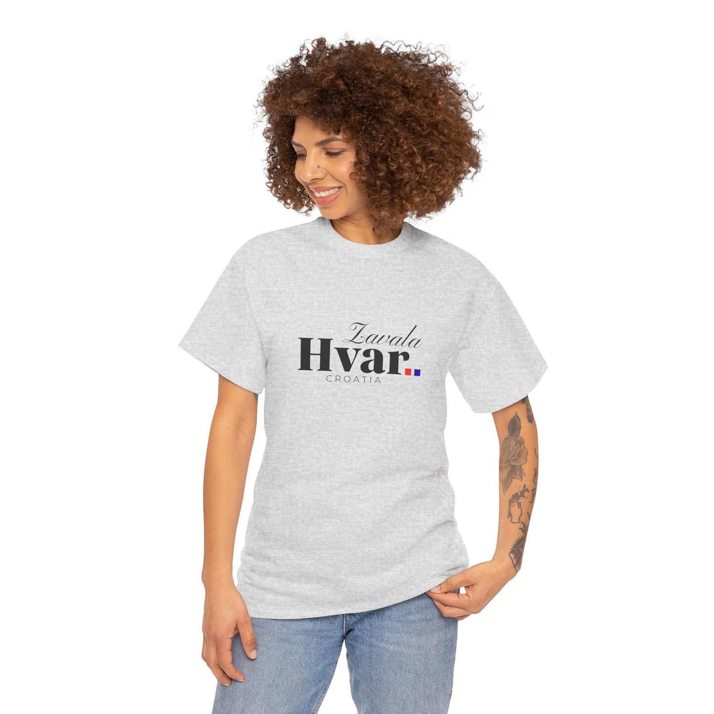 Zavala, HVAR, Croatia - Unisex Tee - (White or Ash)