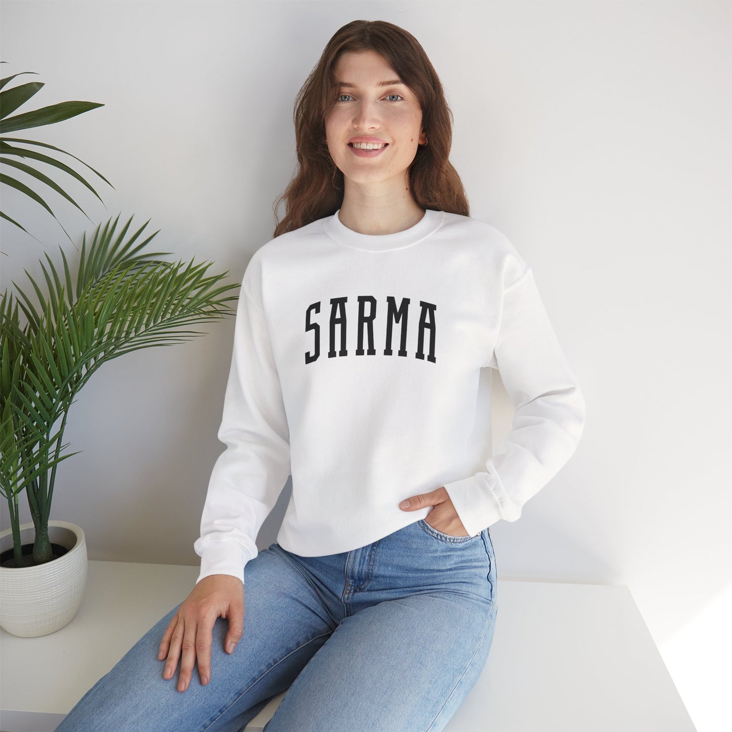 Sarma Collegiate Sweatshirt Croatian Food Crewneck Gildan 18000