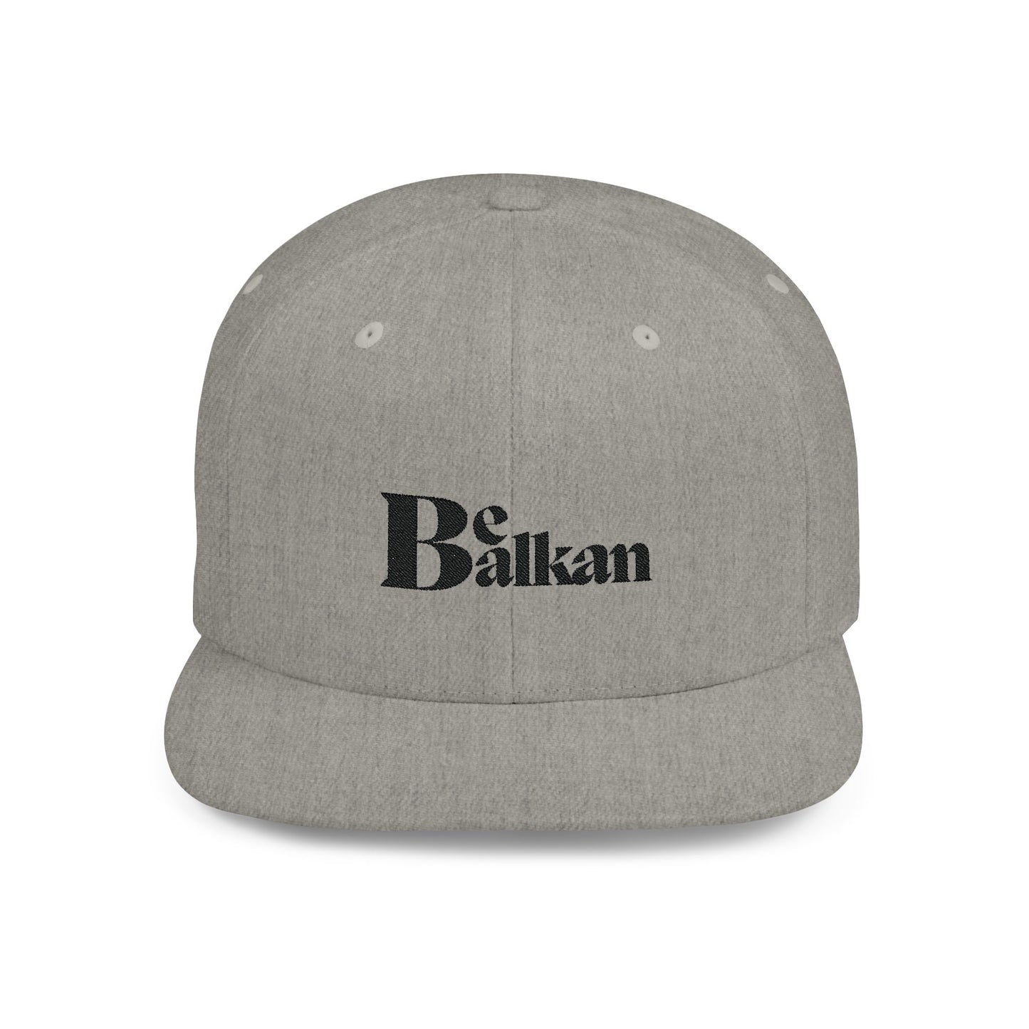Be Balkan - Embroidered Flat Bill Snapback (White, Heather Grey/Black, & Heather Grey)