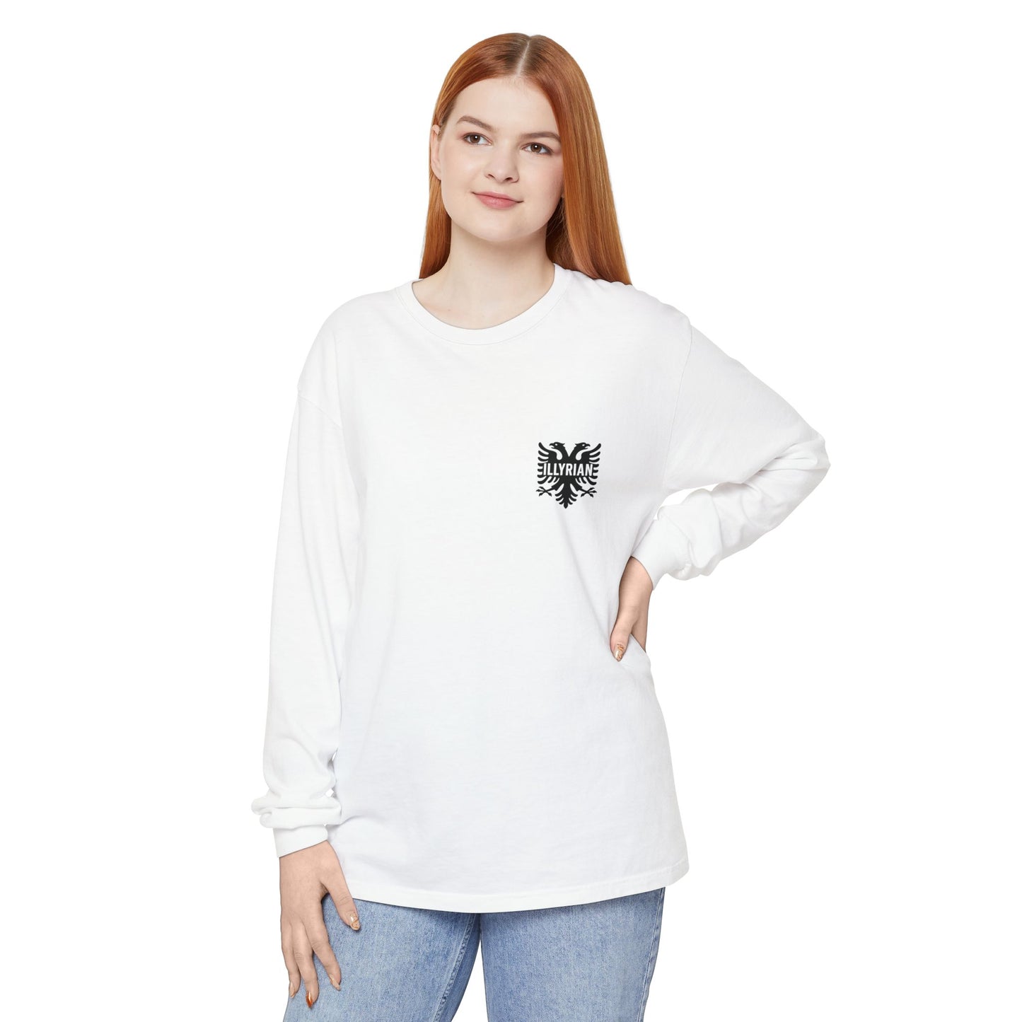Queen Teuta Long Sleeve T-Shirt | Unisex Garment-Dyed Top, Casual Wear, Gift for History Lovers, Comfortable Style, Unique Design
