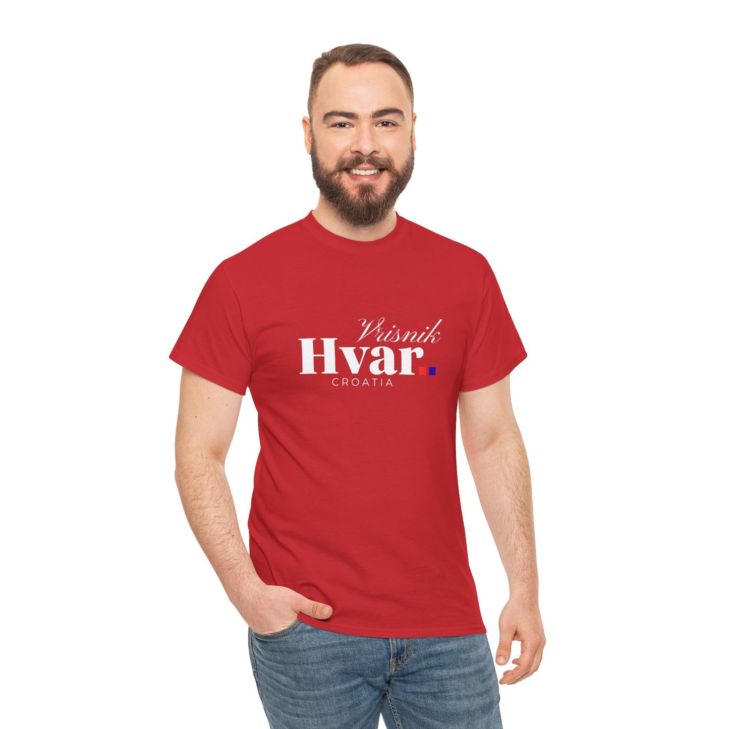 Vrisnik, HVAR, Croatia - Unisex Tee - (Red or Dark Heather)