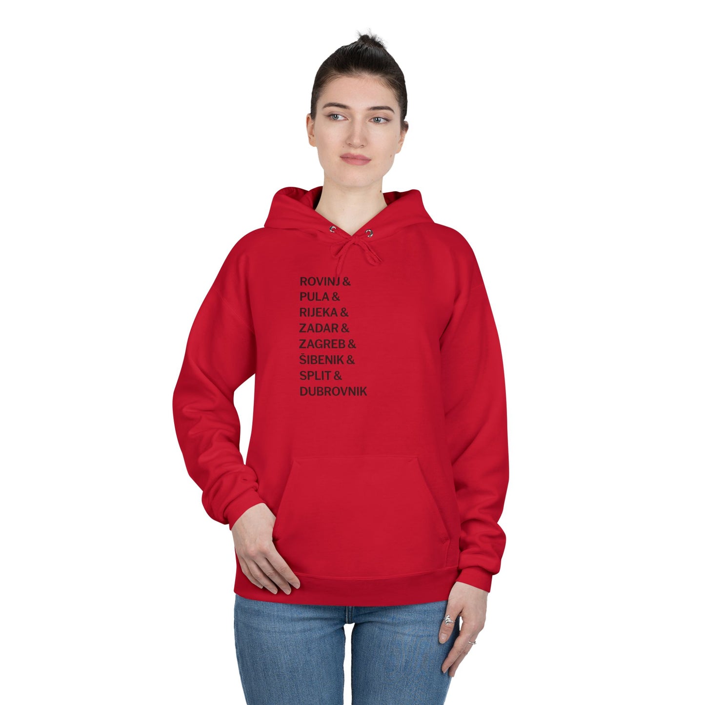 Wanderlust Croatia: From Ancient Walls to Modern Malls - Unisex EcoSmart® Pullover Hoodie Sweatshirt