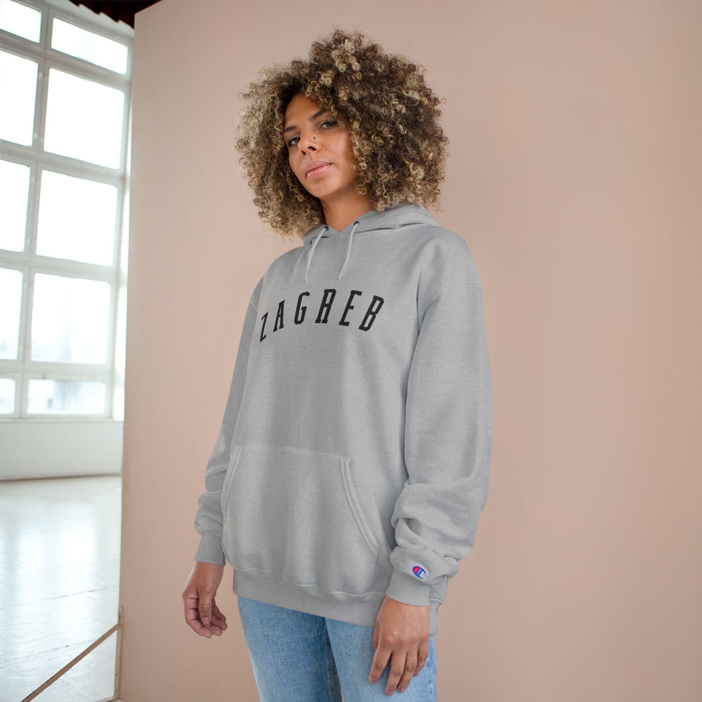 Cozy Champion Hoodie with 'ZAGREB' Design - Perfect for Casual Style, Gifts, Fitness, Holidays, and Everyday Wear