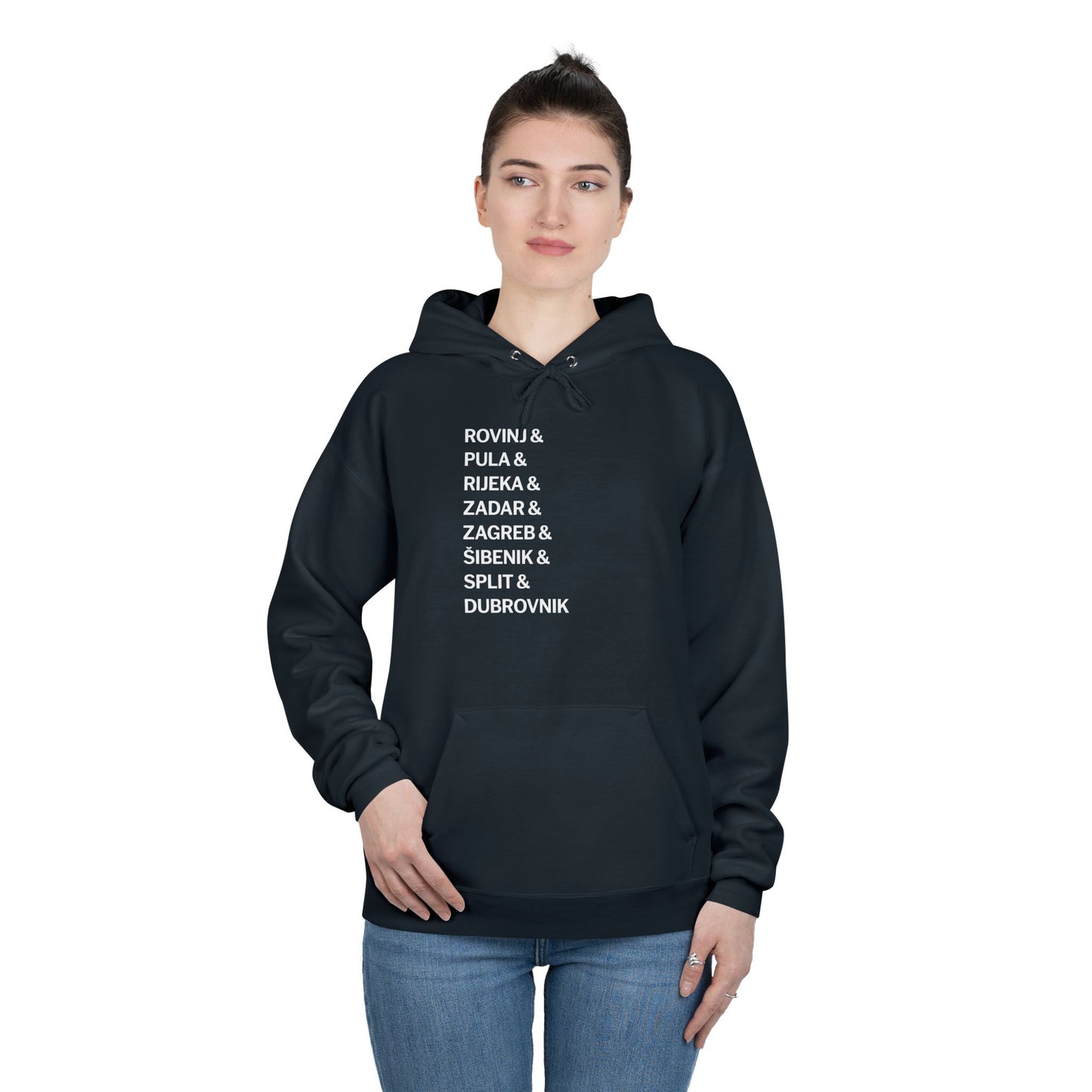 Wanderlust Croatia: From Ancient Walls to Modern Malls - Unisex EcoSmart® Pullover Hoodie Sweatshirt