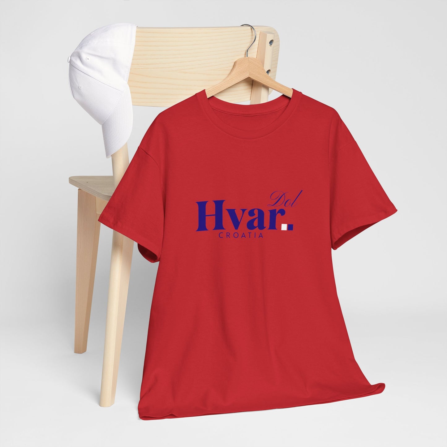 Dol, HVAR, Croatia - Unisex Tee - (Red or Heather Red)