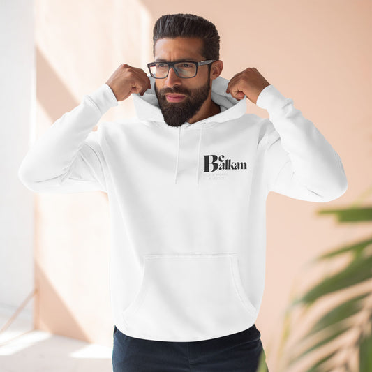 Be Balkan - Three-Panel Fleece Hoodie (White, Heather Grey, Oatmeal Heather, Pale Pink)