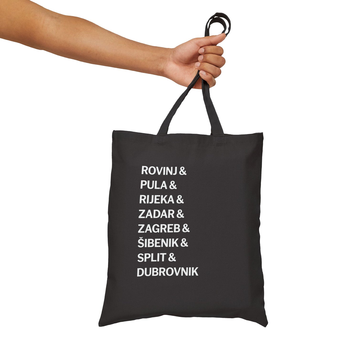 Wanderlust Croatia: From Ancient Walls to Modern Malls - Cotton Canvas Tote Bag