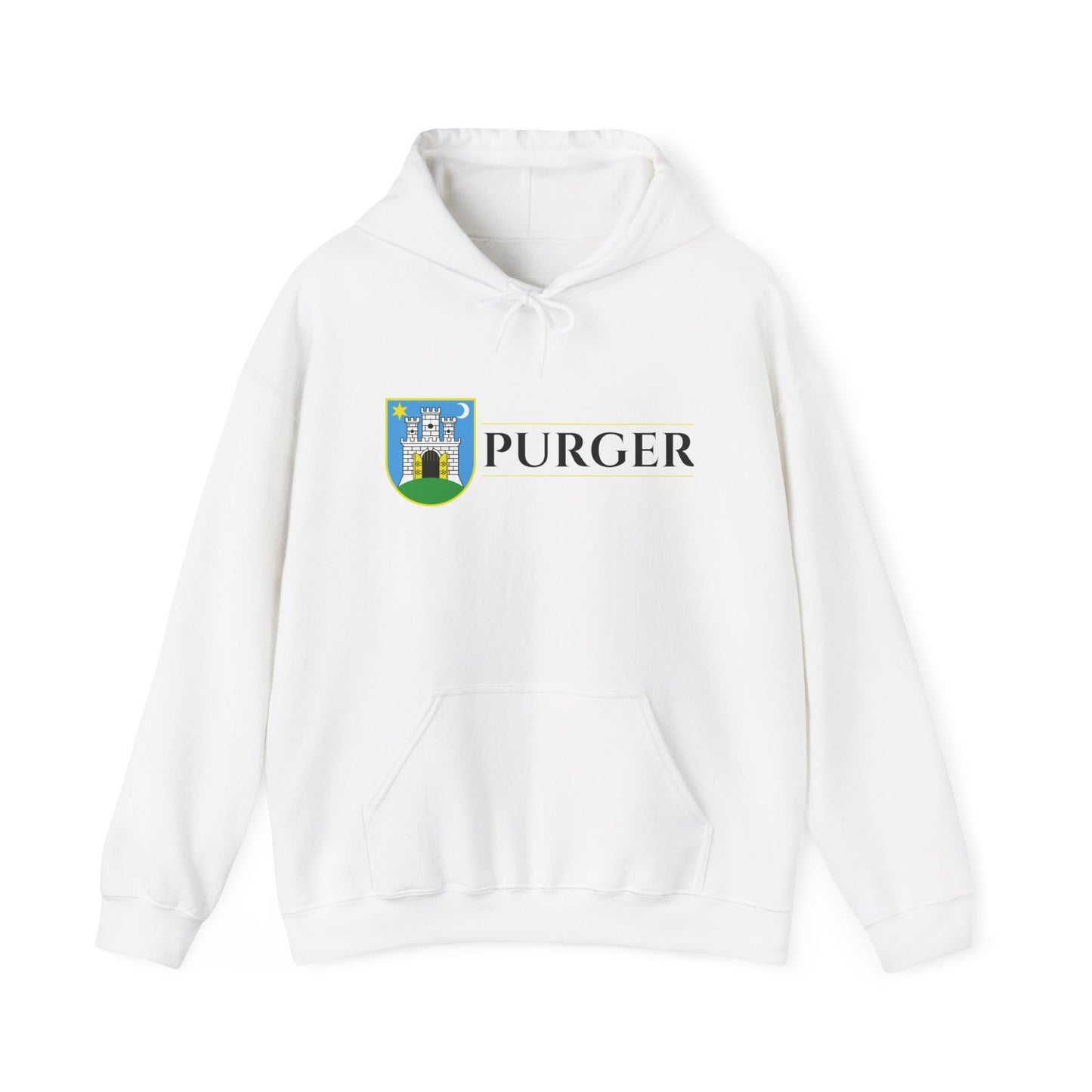 PURGER - Unisex Heavy Blend™ Hooded Sweatshirt - (White & Light Steel)