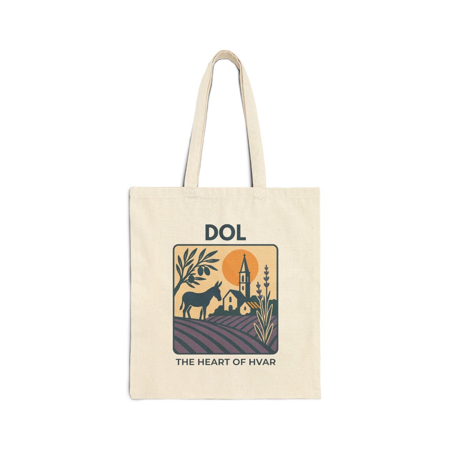 Dol, Hvar, Croatia | Chic Cotton Canvas Tote Bag, Eco-Friendly Shopping Tote, Stylish Beach Bag, Travel Companion, Hvar Design Tote
