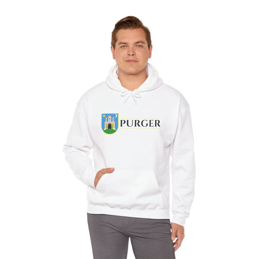 PURGER - Unisex Heavy Blend™ Hooded Sweatshirt - (White & Light Steel)