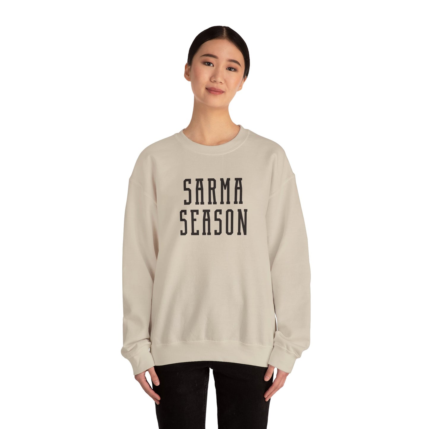 Sarma Season Gildan 18000 Crewneck Croatian Food Winter Sweatshirt
