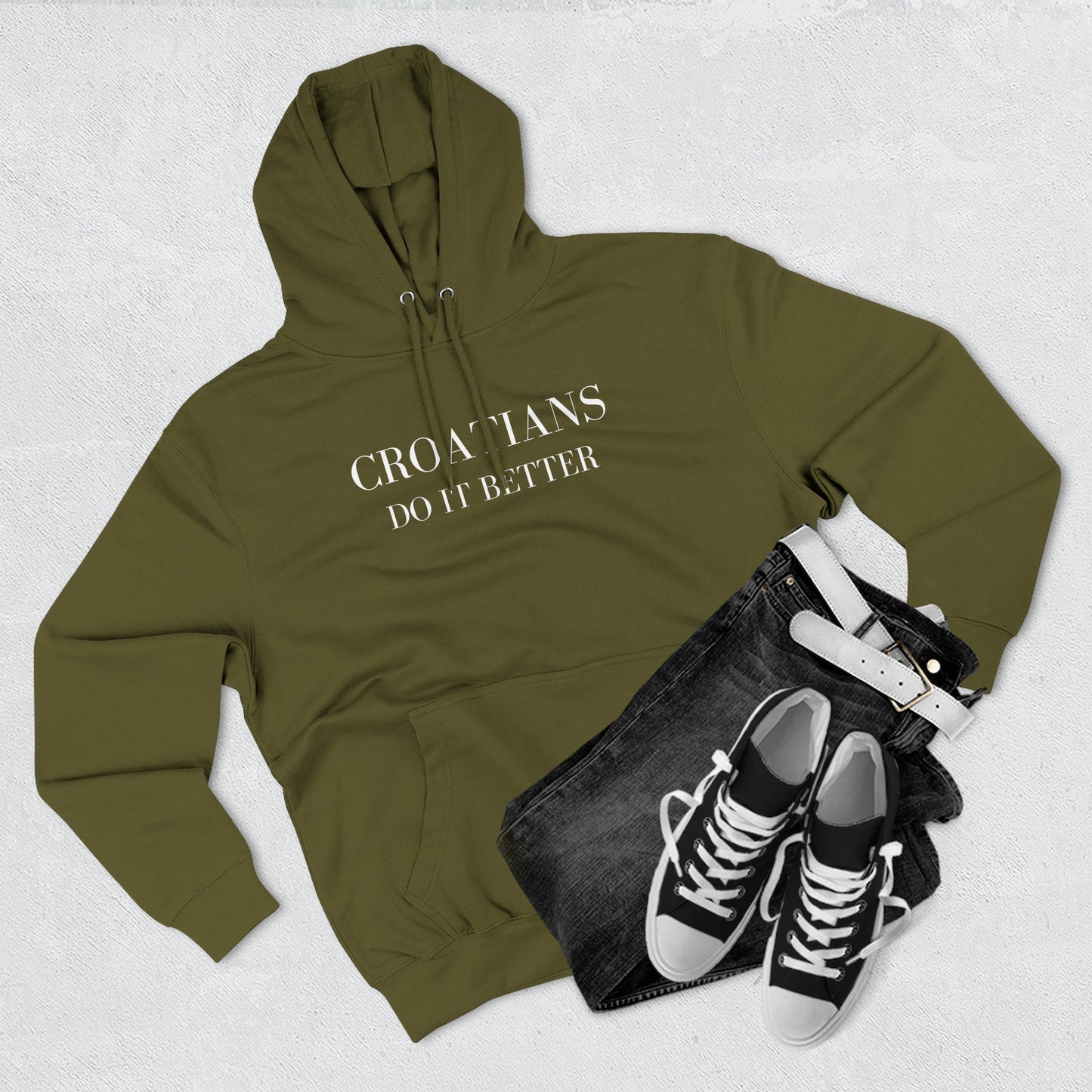 Croatians Do It Better Hoodie | Premium Croatian Pride Pullover | Lane Seven LS14001