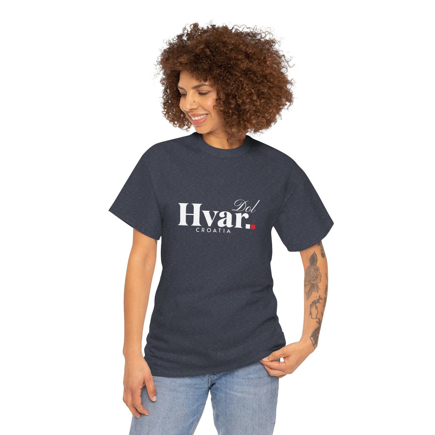 Dol, HVAR, Croatia - Unisex Tee - (Navy or Heather Navy)