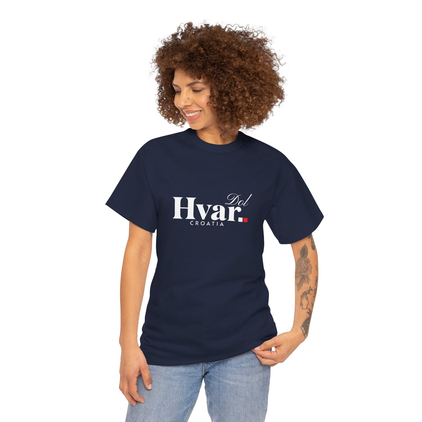 Dol, HVAR, Croatia - Unisex Tee - (Navy or Heather Navy)