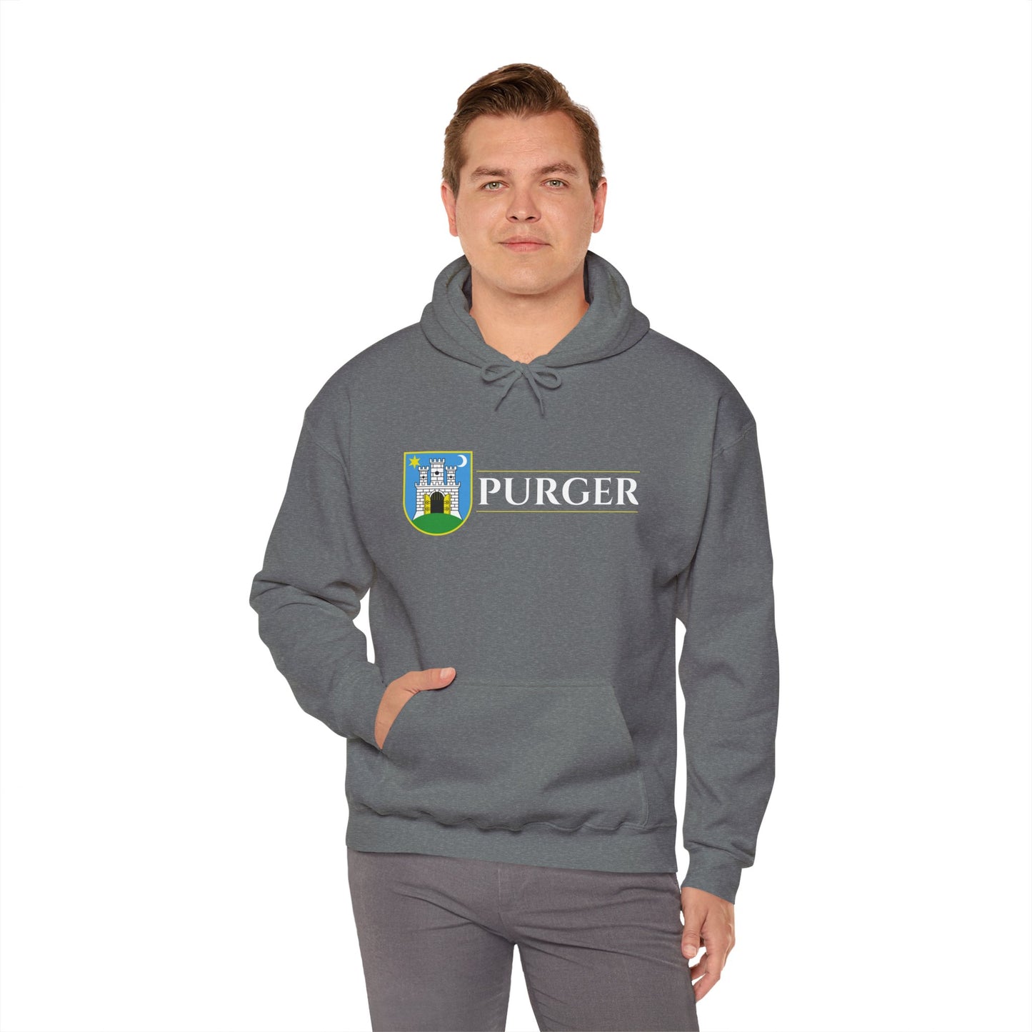 PURGER - Unisex Heavy Blend™ Hooded Sweatshirt - (Black, Navy, Graphite Heather, Royal)