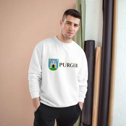 PURGER - Champion Sweatshirt - (White & Light Steel)