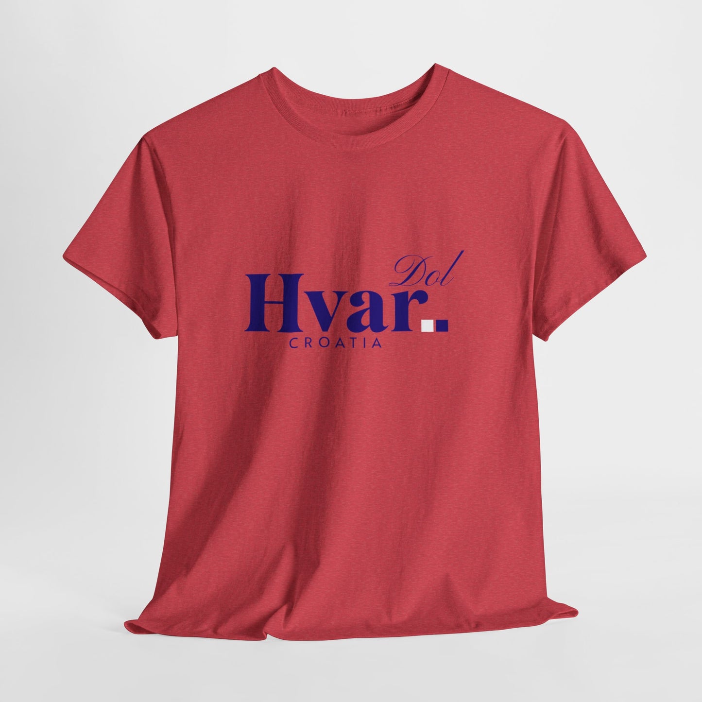 Dol, HVAR, Croatia - Unisex Tee - (Red or Heather Red)