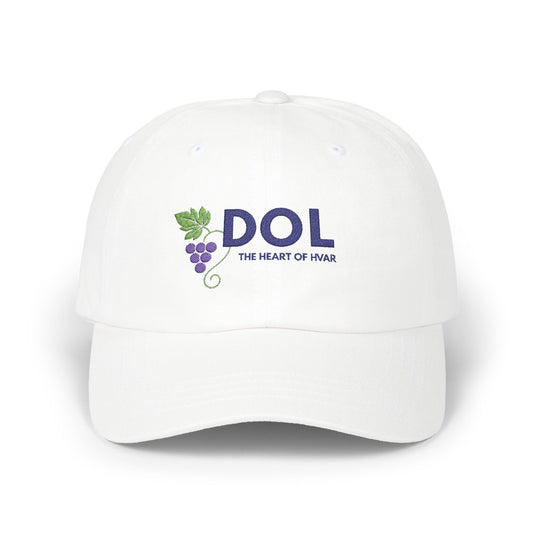 Dol, Hvar, Croatia | Classic Dad Cap with Embroidered Design, Casual Hat for Wine Lovers, Summer Accessory, Everyday Wear