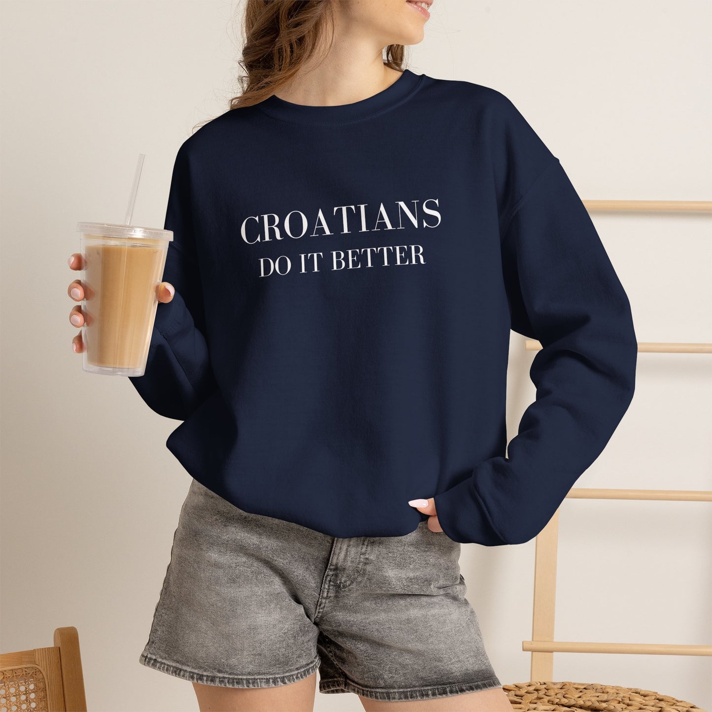 Croatians Do It Better | Gildan 18000 Crewneck Sweatshirt