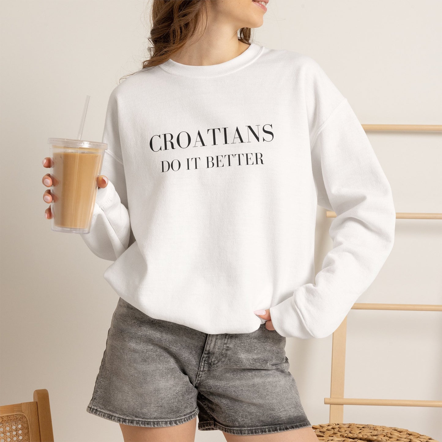 Croatians Do It Better | Gildan 18000 Crewneck Sweatshirt