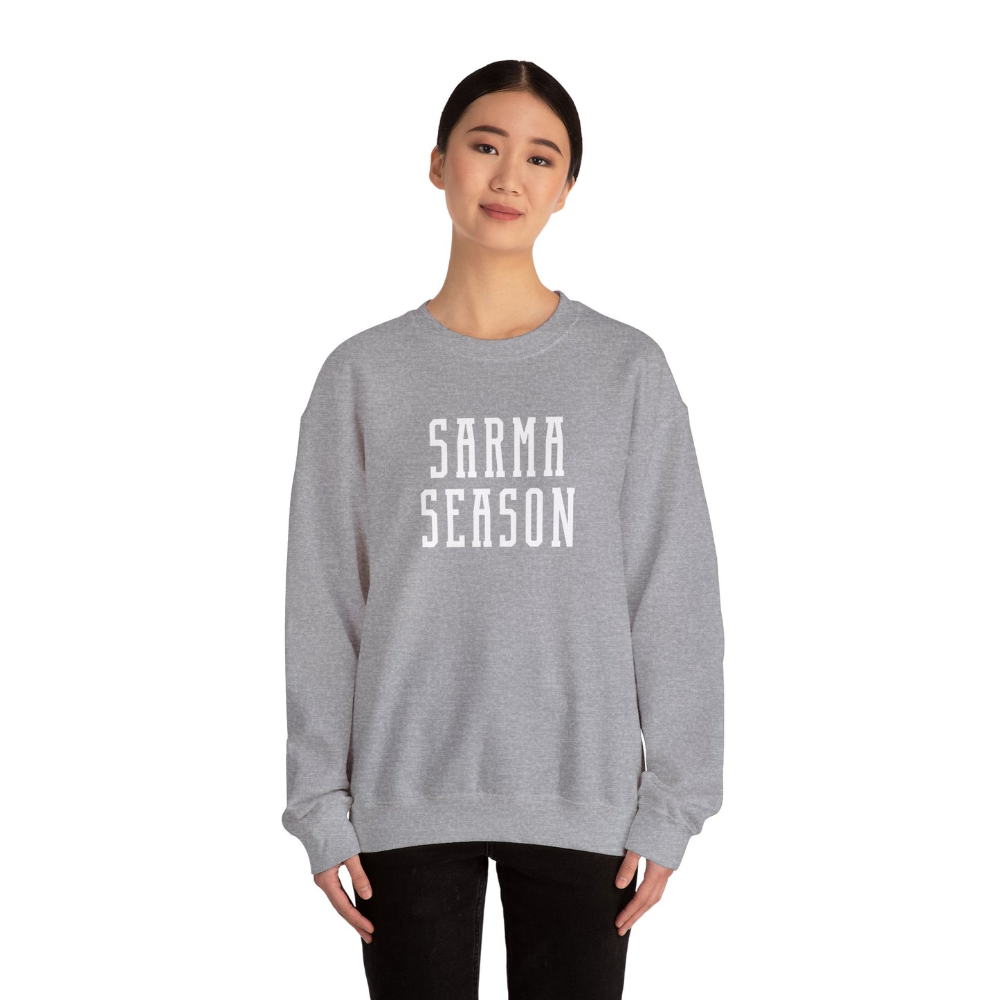 Sarma Season Gildan 18000 Crewneck Croatian Food Winter Sweatshirt