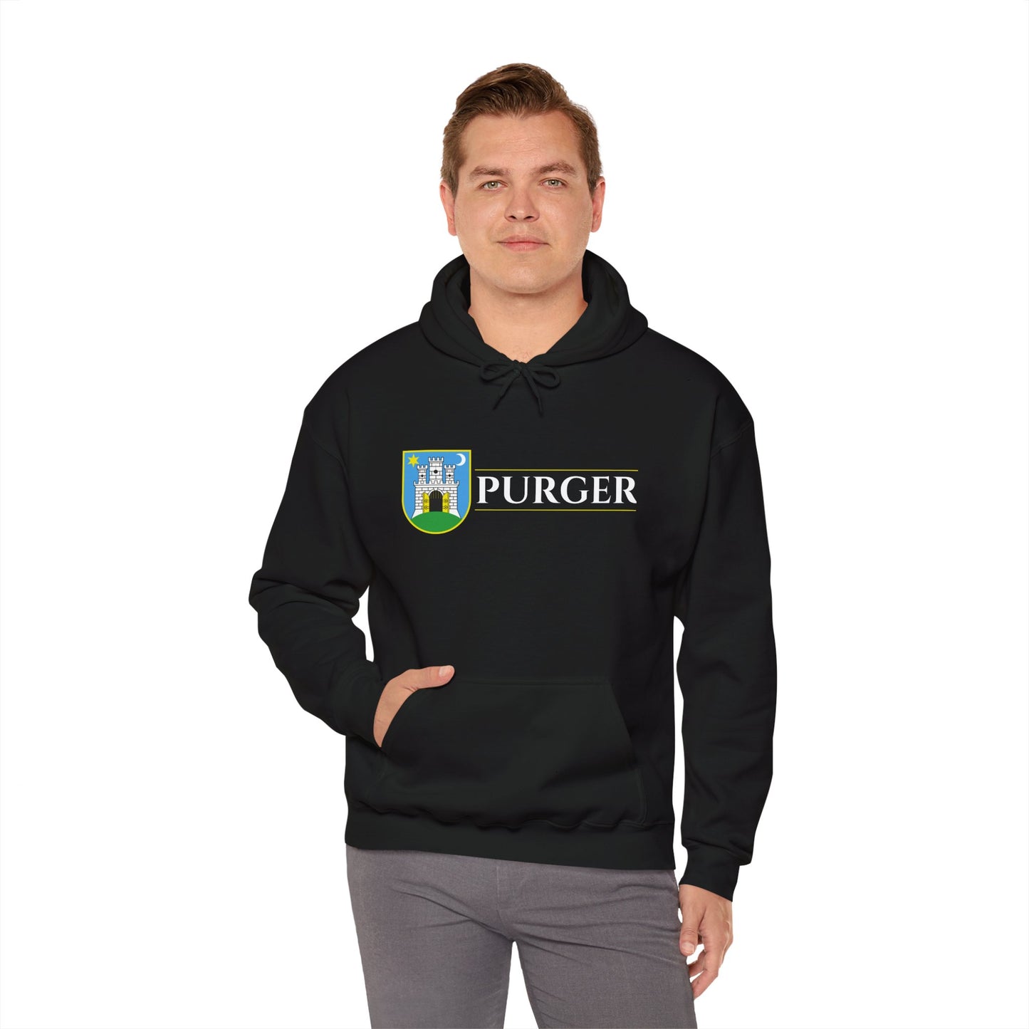 PURGER - Unisex Heavy Blend™ Hooded Sweatshirt - (Black, Navy, Graphite Heather, Royal)