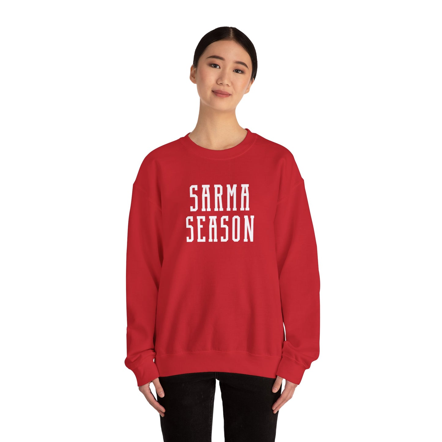 Sarma Season Gildan 18000 Crewneck Croatian Food Winter Sweatshirt