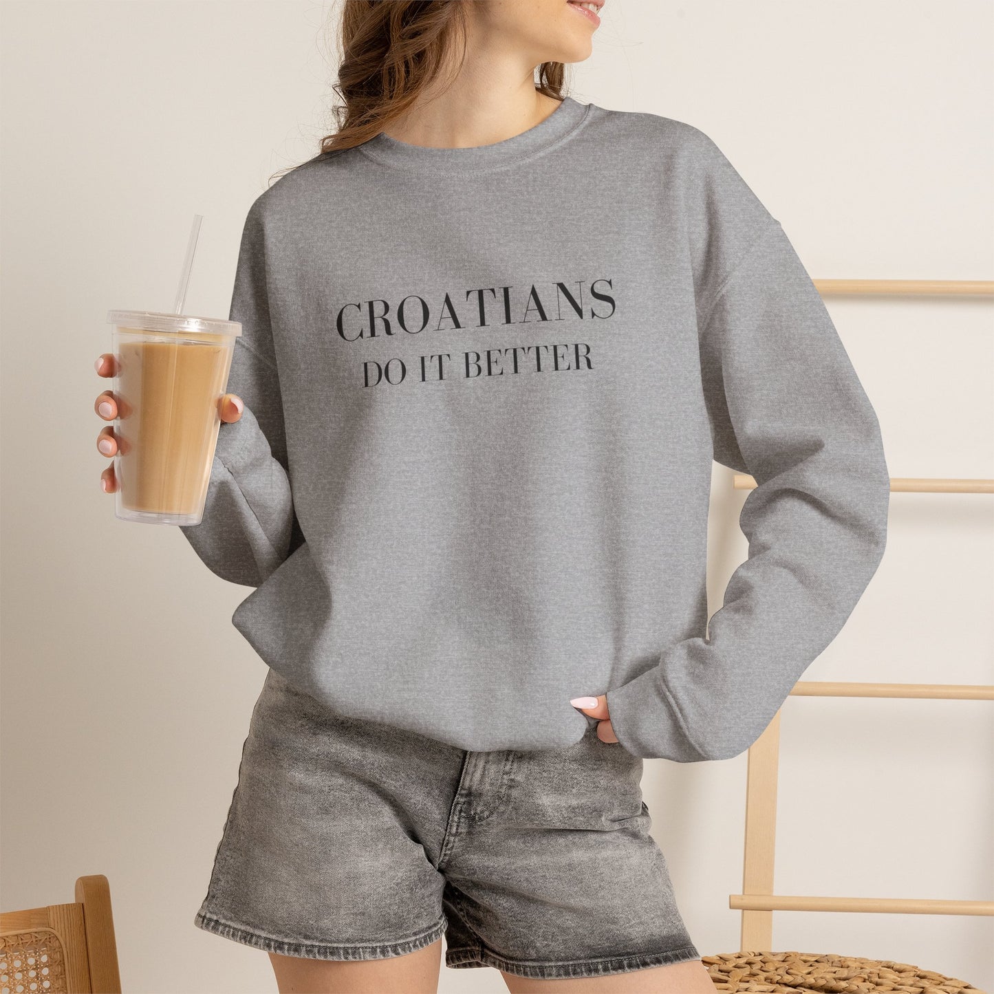 Croatians Do It Better | Gildan 18000 Crewneck Sweatshirt