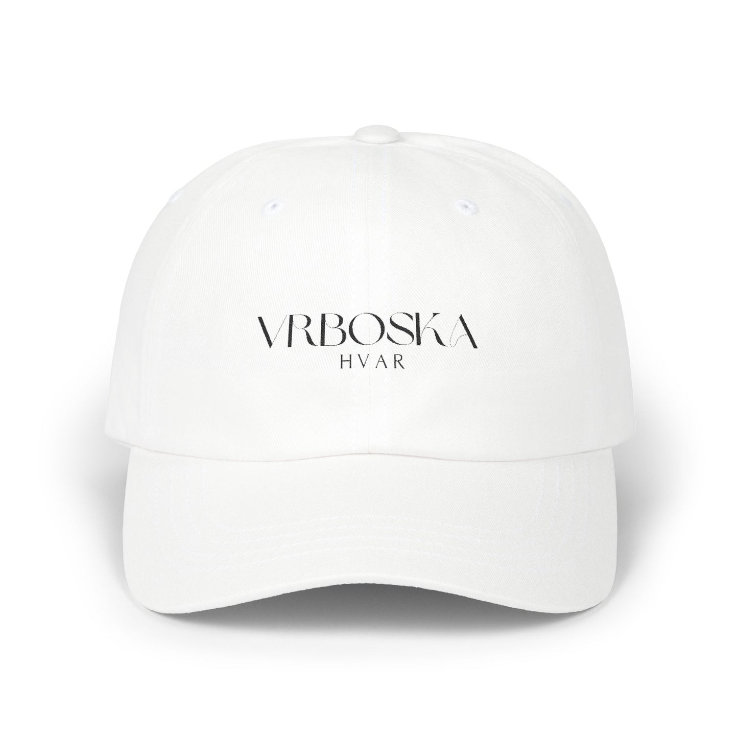 Vrboska, Hvar, Croatia - Embroidered Classic Dad Cap: Casual Style for Everyday Wear, Gift for Dads, Summer Accessory, Trendy Baseball Hat