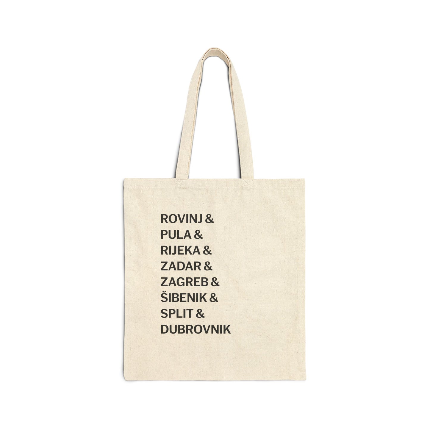 Wanderlust Croatia: From Ancient Walls to Modern Malls - Cotton Canvas Tote Bag