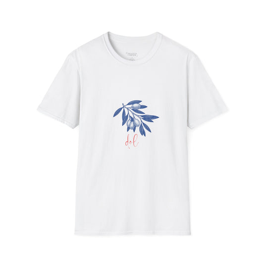 Dol, Hvar, Croatia - Olive Branch T-Shirt, Unisex Softstyle Tee, Travel Souvenir Shirt, Summer Outfit, Gift for Her/Him, Vacation Top